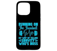 Running Treadmill Funny Training Runner Who's Boss Men Women Case for iPhone 15 Pro Max