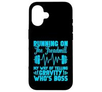 Running Treadmill Funny Training Runner Who's Boss Men Women Case for iPhone 16
