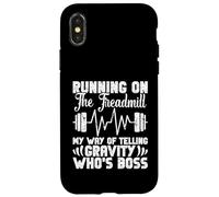 Running Treadmill Funny Training Runner Who's Boss Men Women Case for iPhone X/XS