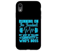 Running Treadmill Funny Training Runner Who's Boss Men Women Case for iPhone XR