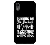 Running Treadmill Funny Training Runner Who's Boss Men Women Case for iPhone XR