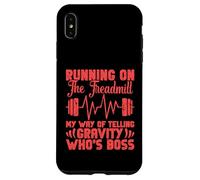 Running Treadmill Funny Training Runner Who's Boss Men Women Case for iPhone XS Max