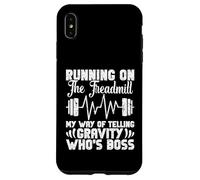 Running Treadmill Funny Training Runner Who's Boss Men Women Case for iPhone XS Max