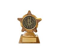 Running Trophy Award Premier Star Antique Gold 120mm Heavy Resin Marathon Cross Country Male Female Runners Free Engraving -troshow1-ag
