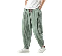 Running Trousers Men's Long Summer Sweatpants Breathable Harem Trousers with Elastic Fabric Trousers Lightweight Chino Trousers Everyday Jogging Bottoms Japanese Training Trousers Men's Chino Trousers
