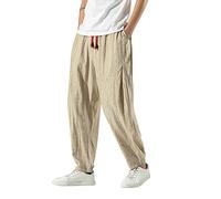 Running Trousers Men's Long Summer Sweatpants Breathable Harem Trousers with Elastic Fabric Trousers Lightweight Chino Trousers Everyday Jogging Bottoms Japanese Training Trousers Men's Chino Trousers