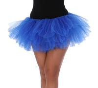 Running Tutu Skirt Fancy Dress 1980s Hen Party Dance Extra Fluffy 5 Layers Plus Size (Neon Blue)