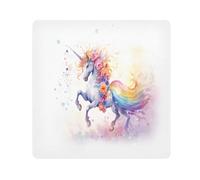 Running Unicorn Camera Wrap Cloth, Squares Magic Self-Adhesive Cloth for Lens Camera Anti-Scratch Lens Protector Makeup Wrap Cloth Bag 13.8" x 13.8"
