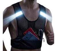 Running Vest - Carry Gear Light Free | Waterproof Reflective Vest Pack | Runners & Commuters, Lightweight Phone Holder Bag For Hiking Outdoor Jogging Fitness Gym Sports Commuting, Reflective Safety V́