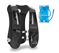 Running Vest for Women & Men - Lightweight, Breathable Hydration Vest with 1.5L Water Bladder, Phone & Water Bottle Holder, Adjustable Fit & Reflective Strips, Running Backpack for Outdoor Running