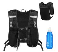Running Vest for Women Men, Lightweight Reflective Running Vest Pack, Hydration Vest with 500ml Water Bottle Adjustable Running Vest for Marathon Trail Running Cycling Hiking Climbing