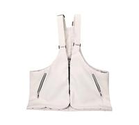 Running Vest Multifunctional Vest Chest Bag Men Women Street Backpack Multi-Purpose Wearable Crossbody(White)