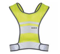 Running Vest WOWOW Yellow Low Light Breathable Mesh Lining Reflective Waistcoat