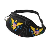 Running Waist Pack Virgin Islands Flag, Sports Bum Bag Unisex Sports Waist Pouch Lightweight Belt Bag for Fitness Outdoor Women