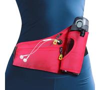 running water bottle belt， With water bottle holder,Hiking Fanny Pack for Phone and Wallet,Adjustable Sports Waist Pack,Running Bag,Suitable for marathon, running, cycling, walking gear, red rose, One