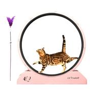Running Wheel for Cats - Fitness Equipment for Kitten,Large Cat Wheel Exerciser for Indoors, Safety Kitten Treadmill