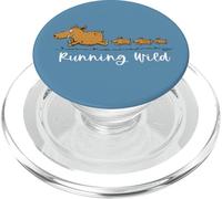 Running Wild Cartoon Boar Piglets Hunting Forest Animal PopSockets PopGrip for MagSafe