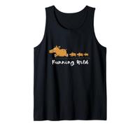 Running Wild Cartoon Boar Piglets Hunting Forest Animal Tank Top