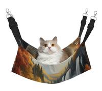 Running Wild Horses And Autumn Falls Printed Pet Hammock - Sleeping Hammock For Cats, Rabbits, Ferrets, Puppies, Small Animals