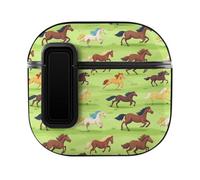 Running Wild Horses Case Compatible with AirPods 4 Hard Earphone Case Protective Cover