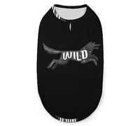 Running Wild Wolf Pets Shirt Vest Cute Dog Tank Top Soft Sleeveless T-Shirt for Puppy Kitty Cats M
