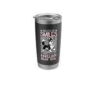 Running with My Karelian Bear Dog Stainless Steel Insulated Tumbler