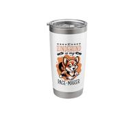 Running with Norwegian Lundehund Stainless Steel Insulated Tumbler