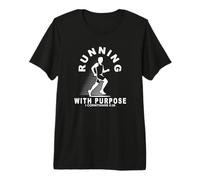 Running with Purpose I Corinthians Runner Fan Bible Verse Premium T-Shirt