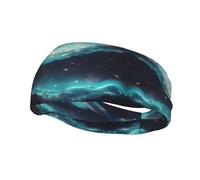 Running Yoga Headband Men Women Running Basketball Fitness Elastic Headband Science Fiction Stars Sports Sweat Absorbing Band