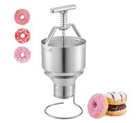 RUNNINGeuQ 3L Manual Donut Mold, Mini Stainless Steel Donut Batter Dispenser, Donut Dropper Hopper with Stand, for Home and Commercial Use