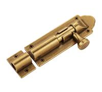 Runningfish Solid Cast Brass Barrel Bolt, Antique Brass Door Slide Latch Lock, Heavy Duty Gate Sliding Bolt Latch