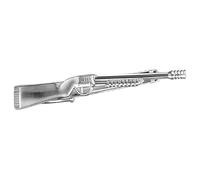 RunootPR Funny Rifle Tie Pin Shooting Club Machine Gun Silver Tie Clip Personalised for Men Jewellery Gift with Gift Box