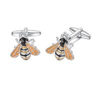 RunootPR Gold Bee Cufflinks for Men Personalized Anima Cufflinks Suitable for Wedding Party Jewellery Gift