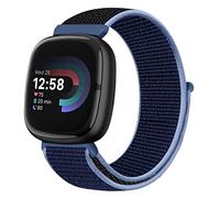 Runostrich Nylon Loop Straps Compatible with Fitbit Versa 4/Sense 2/Versa 3/Sense, Soft Breathable Sport Adjustable Replacement Band Women Man Wristband Accessories