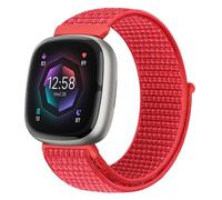 Runostrich Nylon Loop Straps Compatible with Fitbit Versa 4/Sense 2/Versa 3/Sense, Soft Breathable Sport Adjustable Replacement Band Women Man Wristband Accessories