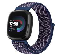 Runostrich Nylon Loop Straps Compatible with Fitbit Versa 4/Sense 2/Versa 3/Sense, Soft Breathable Sport Adjustable Replacement Band Women Man Wristband Accessories