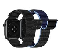 Runostrich Nylon Sport Strap Compatible with Apple Watch Strap 49mm 46mm 45mm 44mm 42mm 41mm 40mm 38mm Women Men, Adjustable Solo Loop Bands for iWatch Series 11 10 9 8 7 6 5 4 3 SE Ultra, 2 Pack