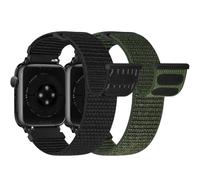 Runostrich Nylon Sport Strap Compatible with Apple Watch Strap 49mm 46mm 45mm 44mm 42mm 41mm 40mm 38mm Women Men, Adjustable Solo Loop Bands for iWatch Series 11 10 9 8 7 6 5 4 3 SE Ultra, 2 Pack