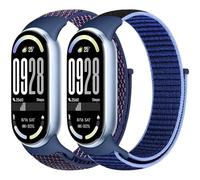 Runostrich Nylon Straps Compatible with Xiaomi Smart Band 10/9/8 Soft Nylon Loop Strap Breathable Adjustable Replacement Band for Women Men