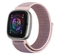 Runostrich Nylon Watch Straps Compatible with Fitbit Versa 4/Sense 2/Versa 3/Sense, Soft Breathable Sport Nylon Loop Replacement Band for Women Man