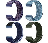 Runostrich Quick Release Nylon Watch Strap 18mm 19mm 20mm 22mm 24mm, Nylon Sport Loop Bands Replacement Strap Women Men, 4pcs