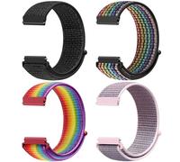 Runostrich Quick Release Nylon Watch Strap 18mm 19mm 20mm 22mm 24mm, Nylon Sport Loop Bands Replacement Strap Women Men, 4pcs