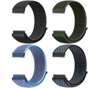 Runostrich Quick Release Nylon Watch Strap 18mm 19mm 20mm 22mm 24mm, Nylon Sport Loop Bands Replacement Strap Women Men, 4pcs
