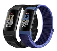 Runostrich Sport Loop Nylon Watch Straps Compatible with Fitbit Charge 6/Charge 5 for Women Men, Adjustable Breathable Replacement Soft Nylon Loop Wristband for Fitbit Charge 6/Fitbit Charge 5