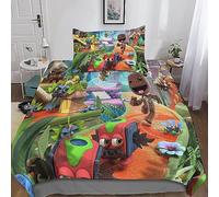 RUNPAW Sackboy Duvet Cover Set 3D Printed Decorative Bedding Cartoon Anime Gamer Quilt Cover Hidden Zipper Bedding Sets Comforter Cover Kids Adult Teens Comforter Cover Single（135x200cm）
