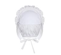 RUNQHUI White Mob Cap Bonnet for Kids Girls Victorian Maid Costume Accessories Halloween Cosplay Party Hats White 5-6 Years