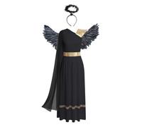 RUNQHUI Women's Angel Cosplay Costume Theme Gathering Middle Black 3XL