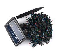 RunQiao 105ft/32m 300 Led Solar Lights Outdoor Garden Fairy String Lights Remote Control Multi-Color Christmas Tree Lights Waterproof 8 Modes with Remote