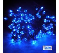 RunQiao 72ft/22m 200 Led Solar lights Outdoor Garden Fairy String Lights Remote control for Trees Patio Fence Wedding Party Decorative Blue Christmas Tree lights Waterproof 8 Modes