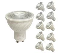 RunQiao GU10 Energy Saving LED Bulb, 7W High Power LED Spot Lights for Ceiling,70W Halogen Bulbs Equivalent, AC 85-240V, Pack of 10,Day White